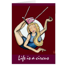 Trapeze artist hälsningskort