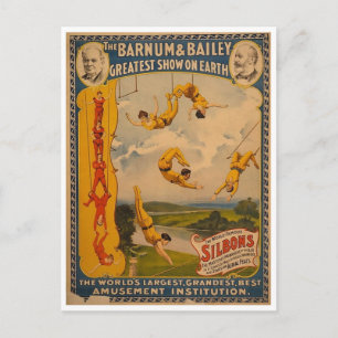 Trapeze artists Barnum & Bailey 1896 Vykort