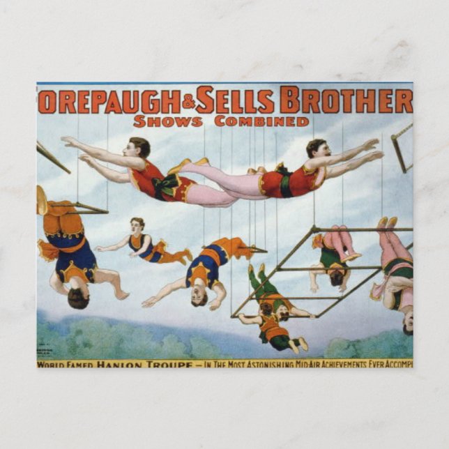 Trapeze Artists/Forepaugh & Selle Brothers Vykort (Framsida)