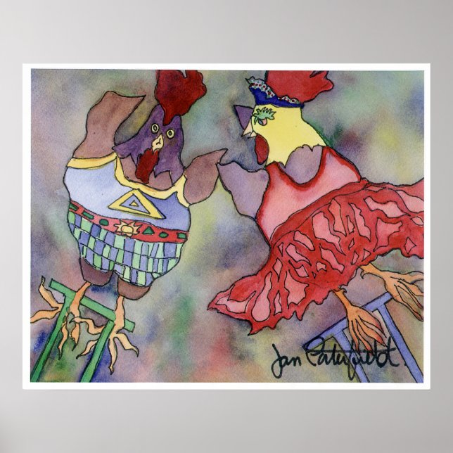 Trapeze Chickens Poster (Framsidan)
