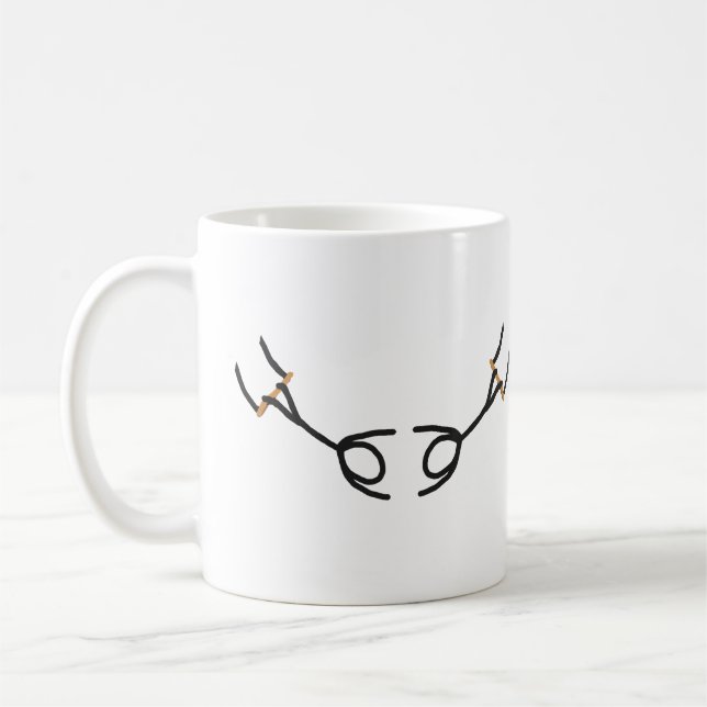 Trapeze Stickmen Kaffemugg (Vänster)