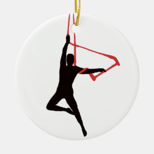 TrapezegungaAerialists Julgransprydnad Keramik