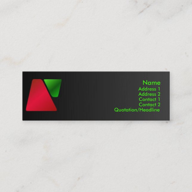 Trapezoid-profilkort Mini Visitkort (Framsida)