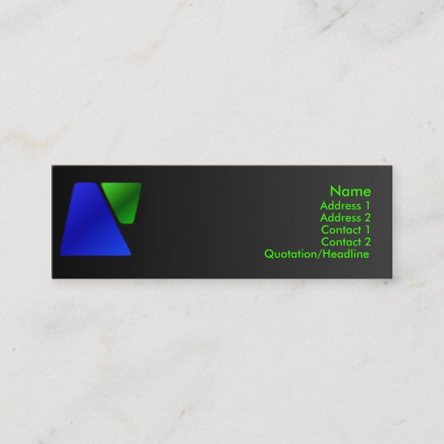 Trapezoid-profilkort Mini Visitkort (Framsida)