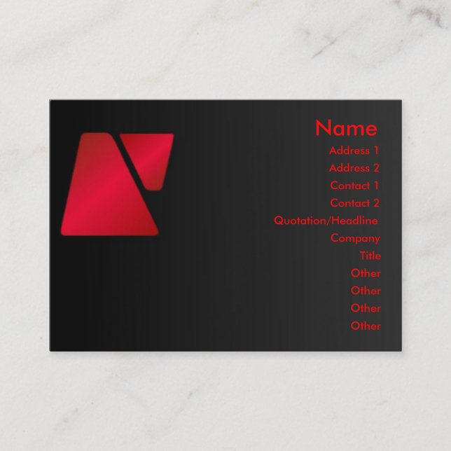 Trapezoid-profilkort Visitkort (Framsida)