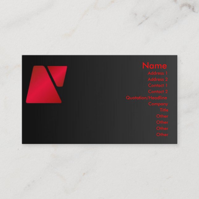 Trapezoid-profilkort Visitkort (Framsida)