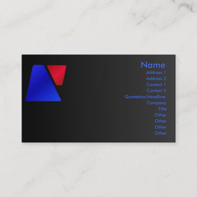 Trapezoid-profilkort Visitkort (Framsida)