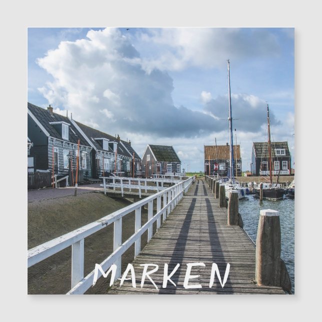 Träpier i Marken, Nederländerna Magnet (Framsida)