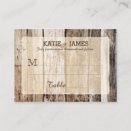 Träplankar Rustiskt Landsbyggsbröllop Placeringskort