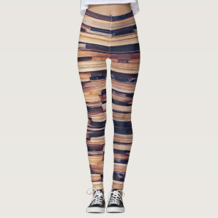 Träplankar som konstruerar brunjorda geometriska s leggings