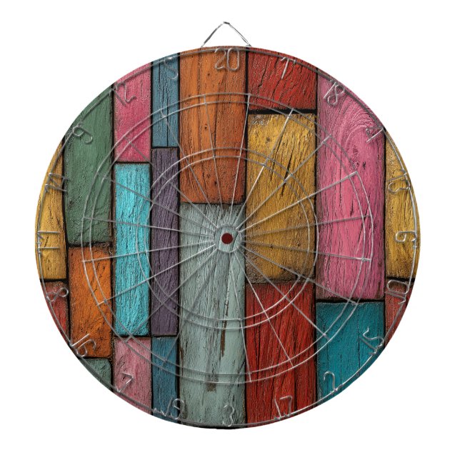 Träplankor Dartboard Darttavla (Framsidan)