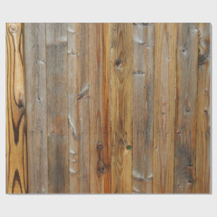 Träplattor, staket, Rustic Barnwood Presentpapper