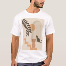 Trappa Blad Vas Katt, Boho Abstrakt Geometrisk Kon
