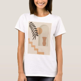Trappa Blad Vas Sol, Boho Abstrakt Geometrisk Kons T Shirt