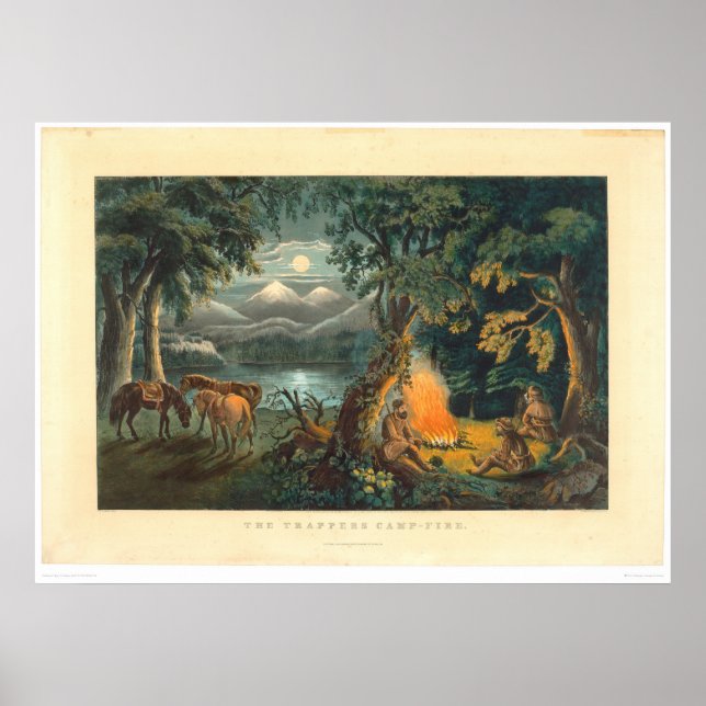 Trappers Camp-fire 1866 (1779A) Poster (Framsidan)