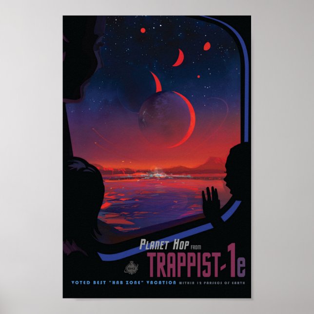 TRAPPIST-1e Exoplanet Poster (Framsidan)