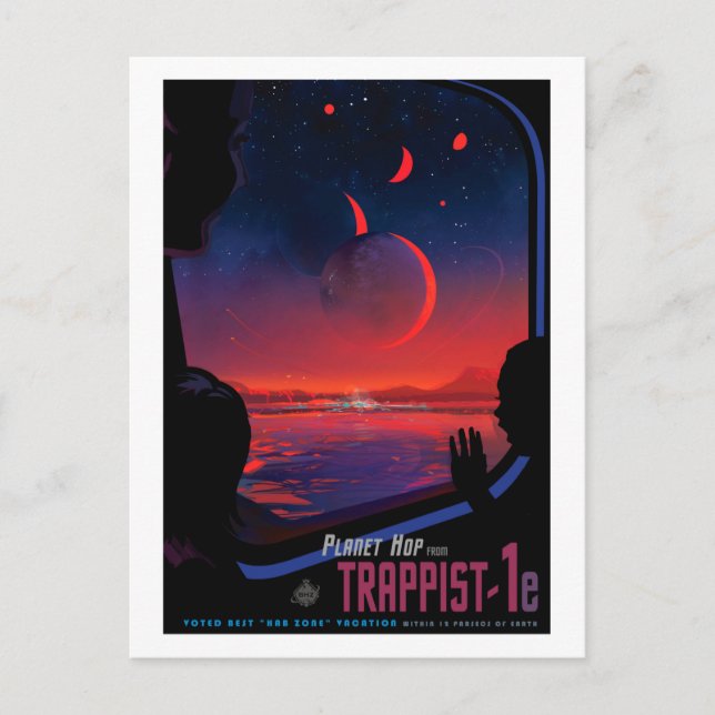 TRAPPIST-1e - NASA:s framtidsvisioner Vykort (Framsida)