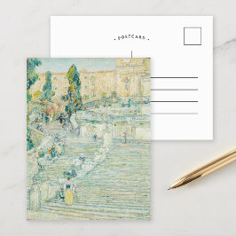 Trappor i Spanien, Rom | Childe Hassam Vykort