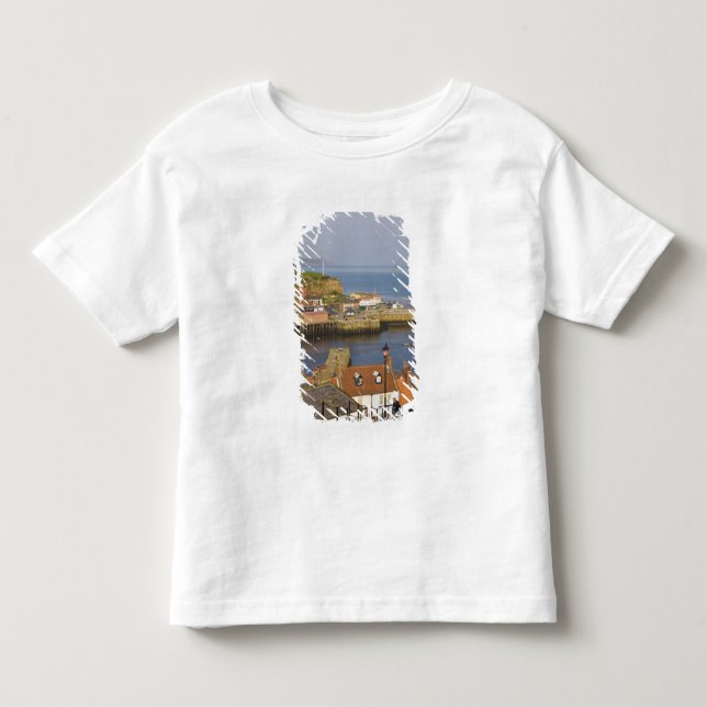 Trappor ner mot hamnen, Whitby, North Tee Shirt (Framsida)