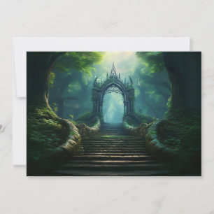 Trappor till Ancient Grind i Enchanted Forest Julkort