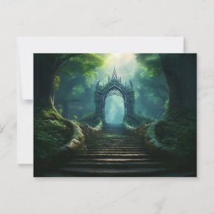 Trappor till Ancient Grind i Enchanted Forest Vykort