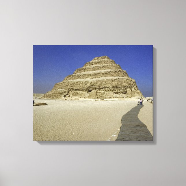 Trapppyramid i Saqqara, en av de tidigaste Canvastryck (Framsida)