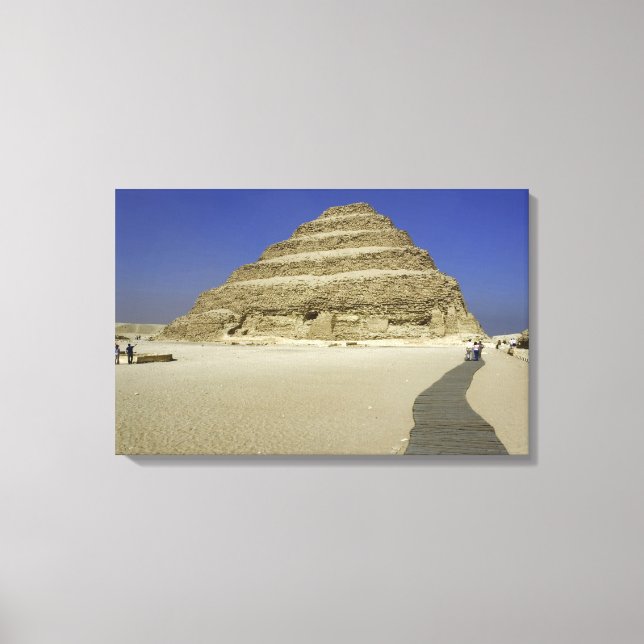 Trapppyramid i Saqqara, en av de tidigaste Canvastryck (Framsida)