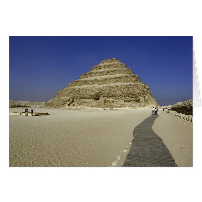 Trapppyramid i Saqqara, en av de tidigaste Hälsningskort (Framsidan Horizontal)