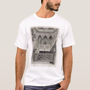 Trappuppgång på jordgubbebacken som inristas av t shirt