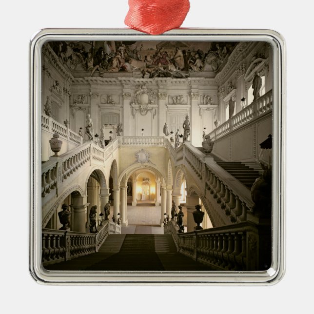 Trappuppgången som byggas 1719-44 julgransprydnad metall (Framsidan)