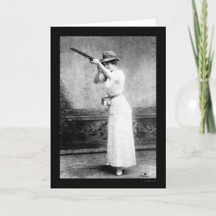 Trapskytte Woman med Pistol 1914 Kort