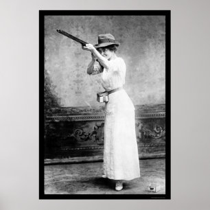Trapskytte Woman med Pistol 1914 Poster