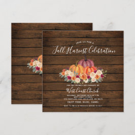 Träpumpa höstskörd fest höstgemenskap  inbjudningar