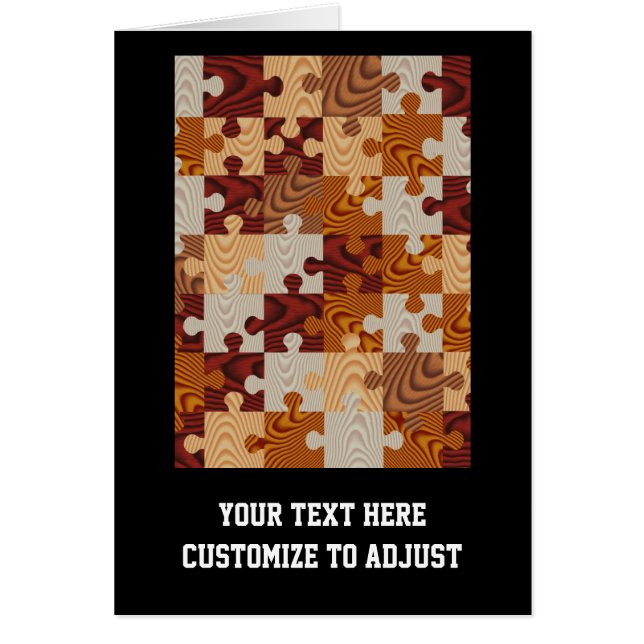 Träpussel Hälsningskort (Framsidan)