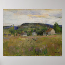 Trärad utskrift av byns natur-väggkonst