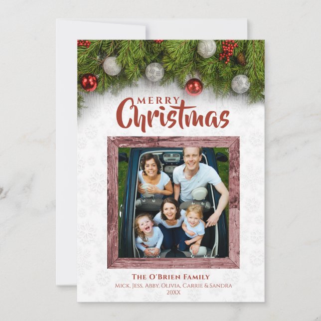 Träram Foto God Jul Tallgren Julkort (Framsida)