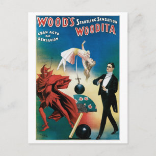 Träs magi för vintage för den ~-Woodita Vykort