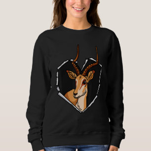 Trasa Antelope Ansikte Torn Hål Heart Antelope T Shirt