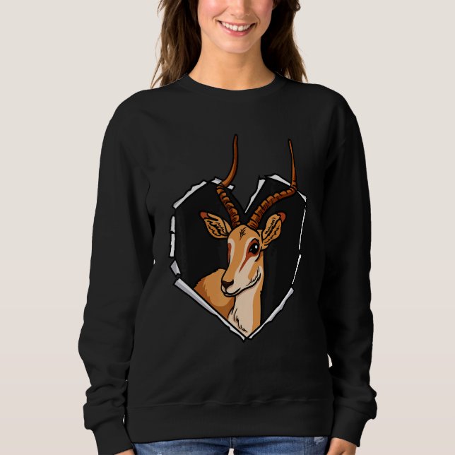 Trasa Antelope Ansikte Torn Hål Heart Antelope T Shirt (Framsida)