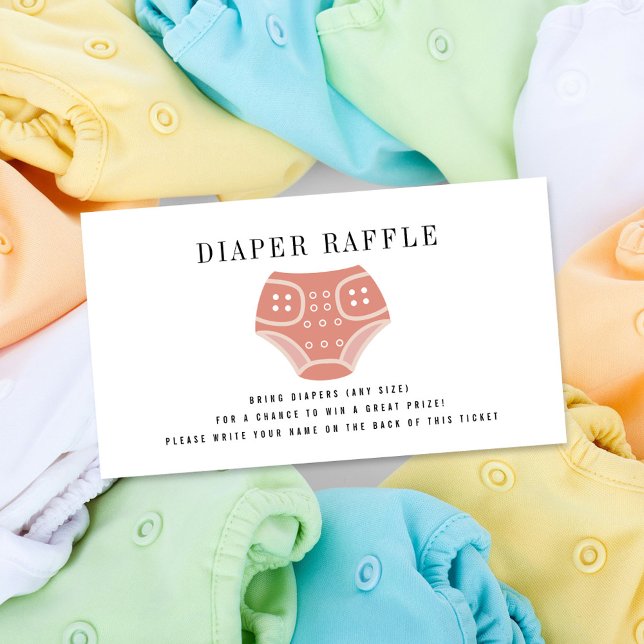 Trasa Diaper Rosa Baby Diaper Raffle-kuggbil Tilläggskort (Skapare uppladdad)