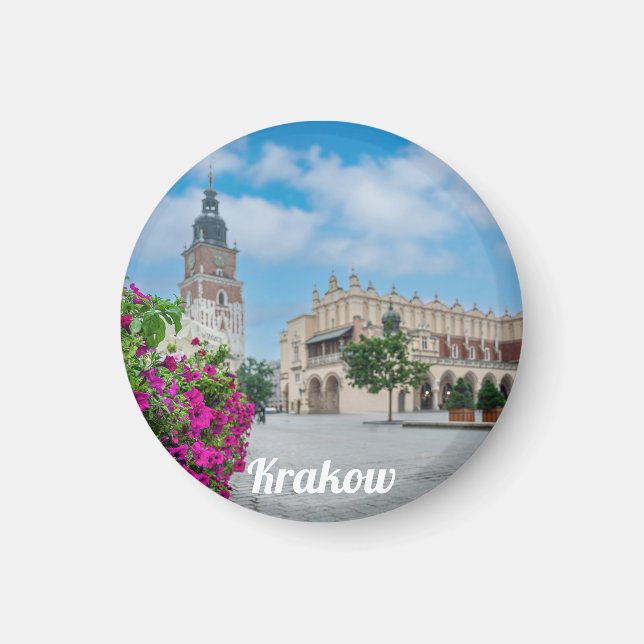 Trasa Hall på huvudtornet i Krakow, Polen Magnet (Framsidan)