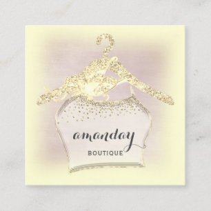 Trasa Hanger Dress Mode Shop Guld Diamond Fyrkantigt Visitkort