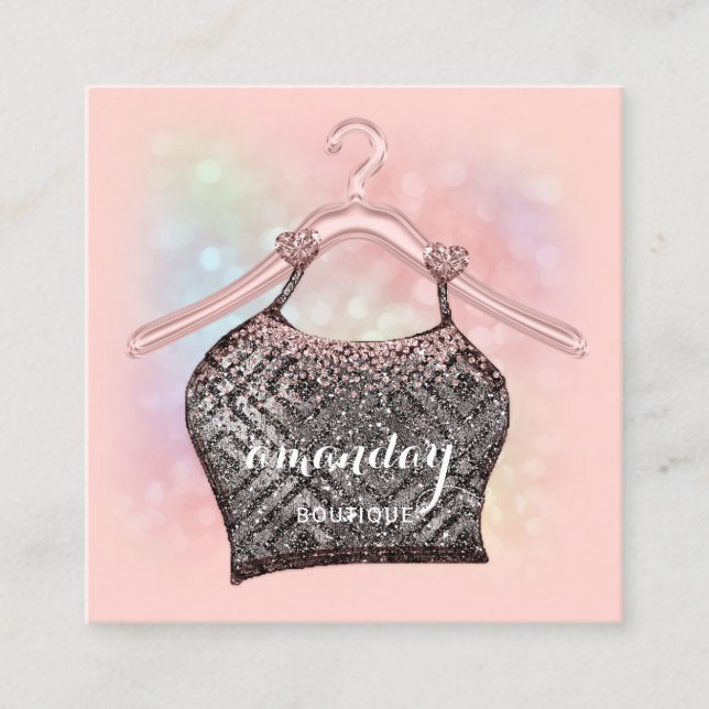 Trasa Hanger Ro Bloggare  Beauty Bloggare Mode Fyrkantigt Visitkort (Framsida)