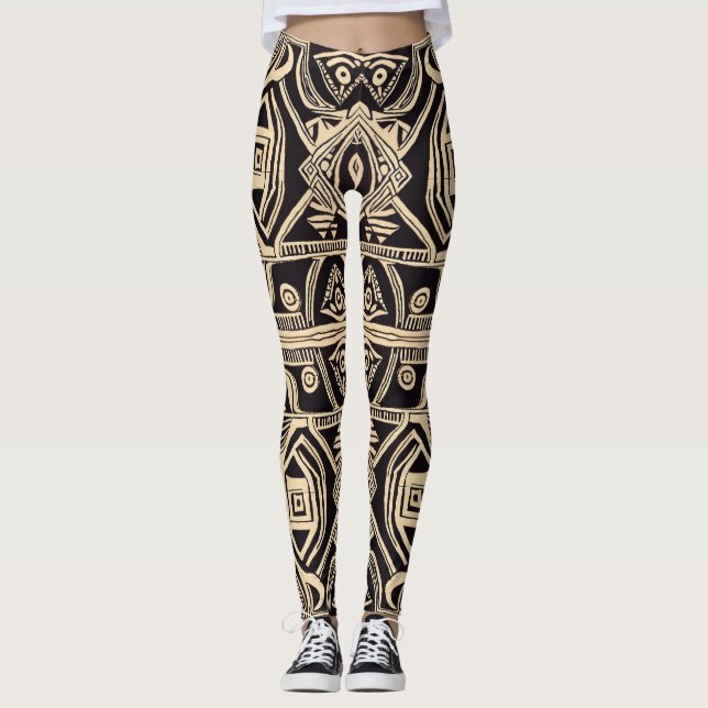 Trasa lera mönster leggings (Framsida)