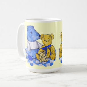trasa med tre gamla tejp kaffemugg