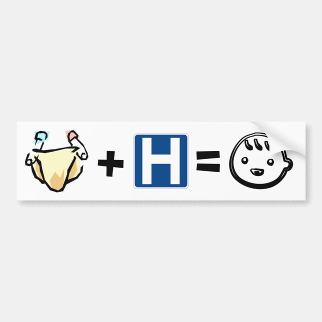 Trasa + Sjukhus = lycklig baby Bildekal (Framsidan)