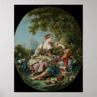 Träsandaler av Francois Boucher Print Poster