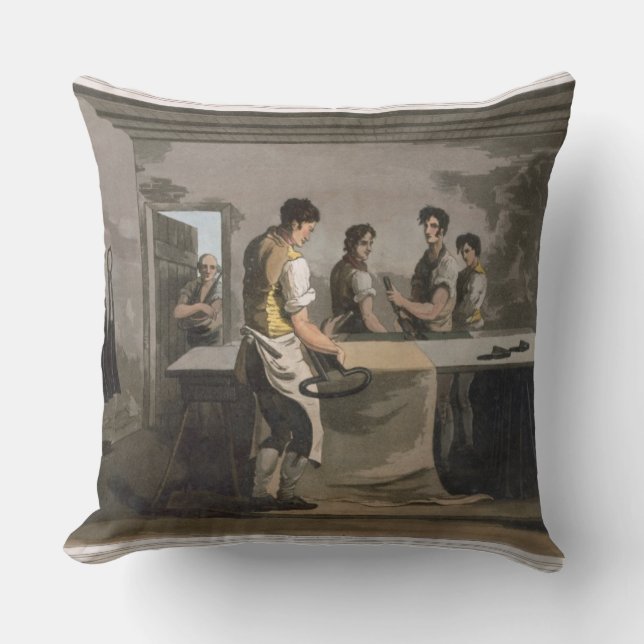 Trasaskänkar, från "dräkt av Yorkshire" engrav Kudde (Framsida)