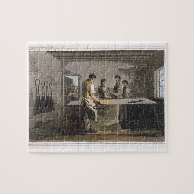 Trasaskänkar, från "dräkt av Yorkshire" engrav Pussel (Horisontell)