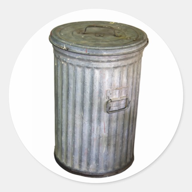 trash bin runt klistermärke (Framsida)